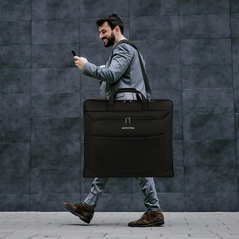 Garmentbag Garment Bag for Travel, Large Carry on Garment Bags with Strap for Business, Waterproof Hanging Suit Luggage Bag for Men Women, Wrinkle Free Suitcase Cover for Shirts Dresses Coats