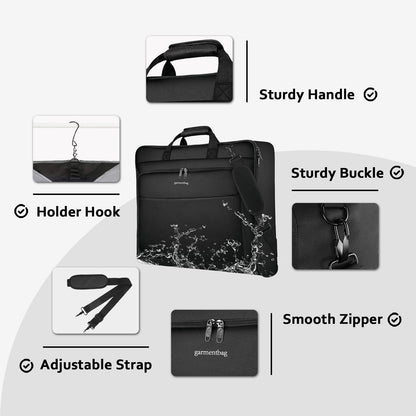 Garmentbag Garment Bag for Travel, Large Carry on Garment Bags with Strap for Business, Waterproof Hanging Suit Luggage Bag for Men Women, Wrinkle Free Suitcase Cover for Shirts Dresses Coats