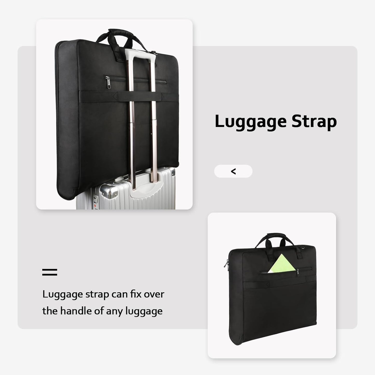 Garmentbag Garment Bag for Travel, Large Carry on Garment Bags with Strap for Business, Waterproof Hanging Suit Luggage Bag for Men Women, Wrinkle Free Suitcase Cover for Shirts Dresses Coats